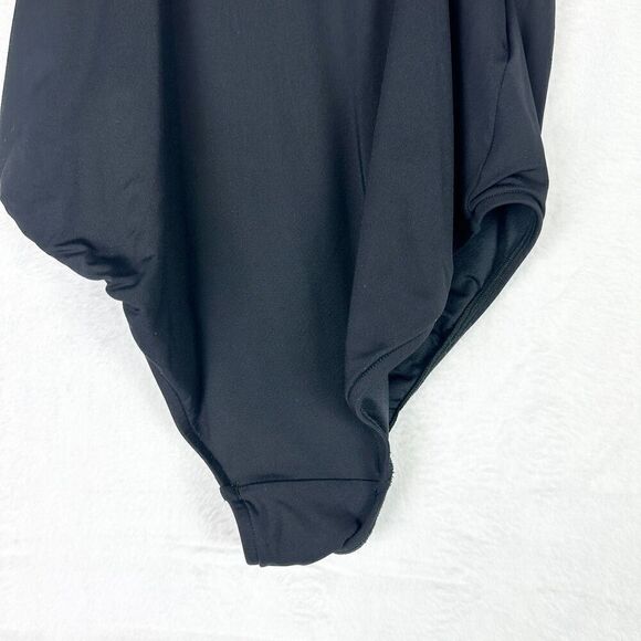 Seafolly DD Cup Maillot One Piece Swimsuit Size 10 Black V-Neck Underwire - Picture 7 of 10